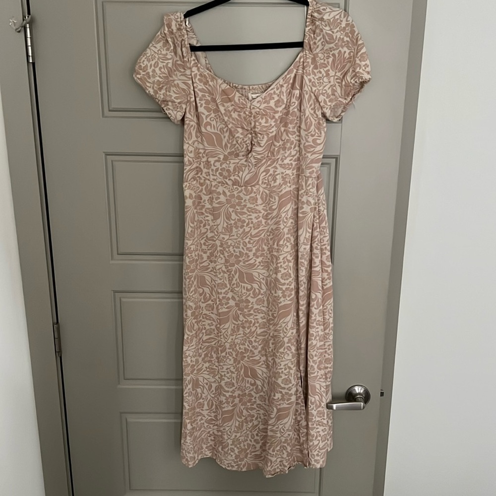 Cream linen dress